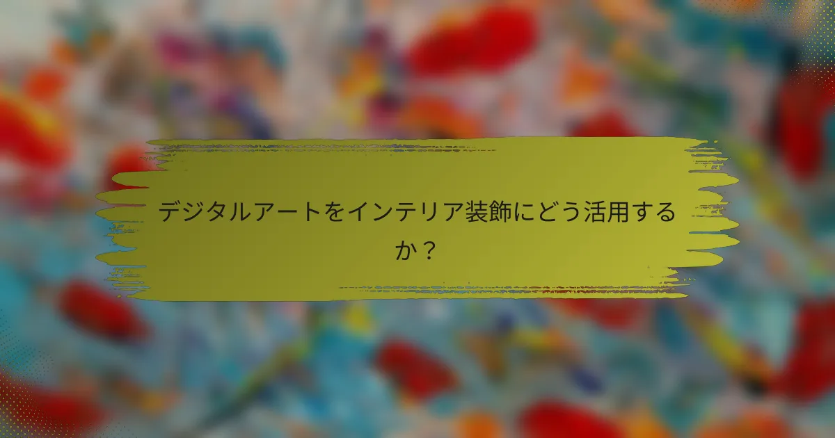 デジタルアートをインテリア装飾にどう活用するか？