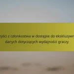Korzyści z członkostwa w dostępie do ekskluzywnych danych dotyczących wydajności graczy