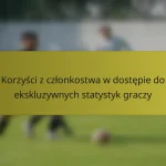 Korzyści z członkostwa w dostępie do ekskluzywnych statystyk graczy