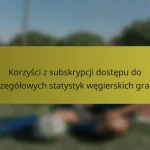 Korzyści z subskrypcji dostępu do szczegółowych statystyk węgierskich graczy