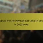 Najlepsze metryki wydajności tajskich piłkarzy w 2023 roku